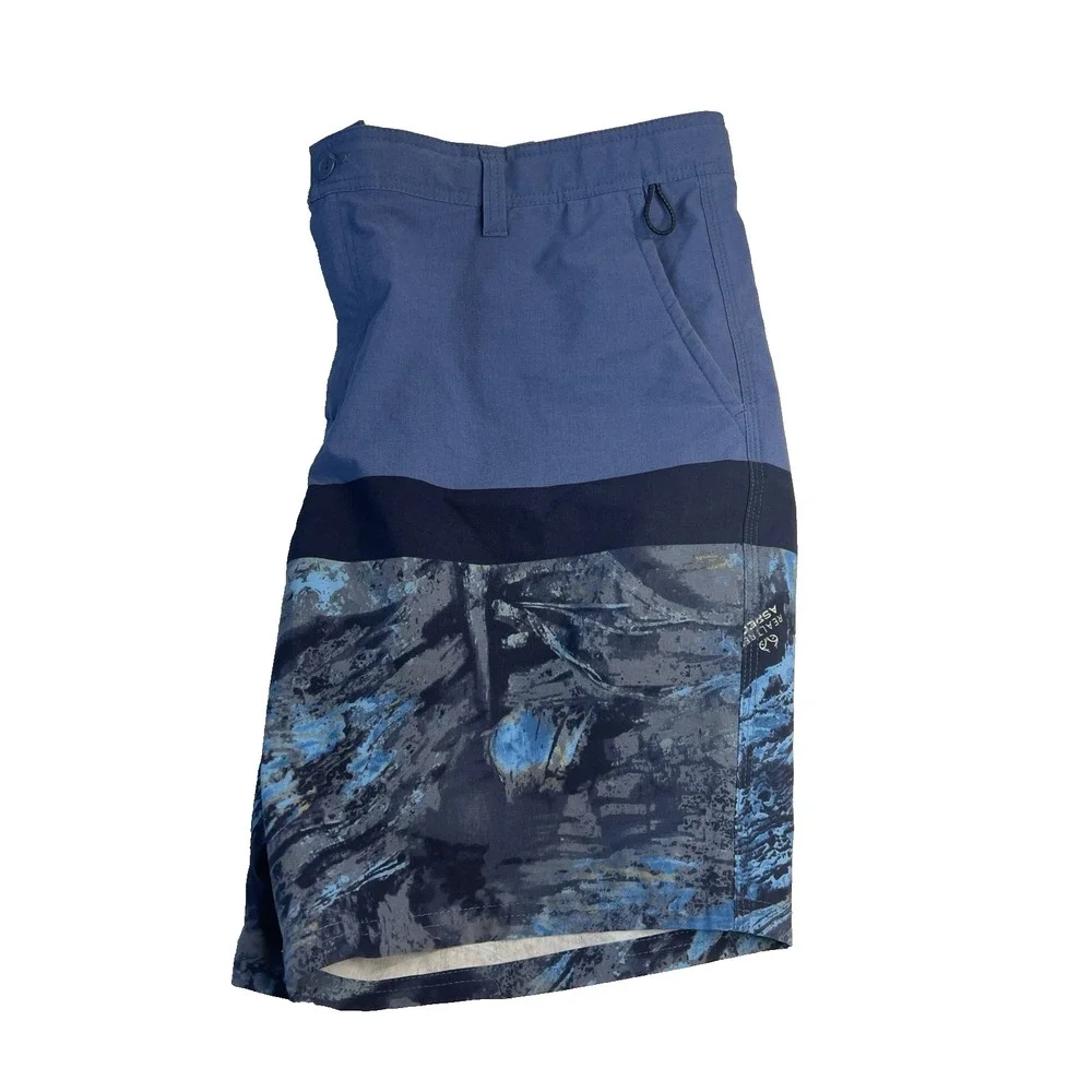 Realtree‎ Men Blue Camouflage Performance Hybrid Fishing Shorts XL Outdoor